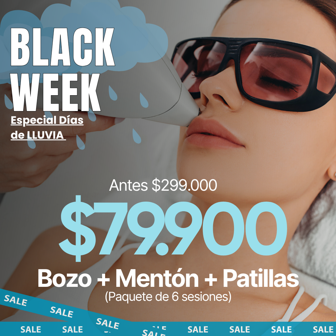 Bozo + Mentón + Patillas | 6 sesiones Depilación Láser