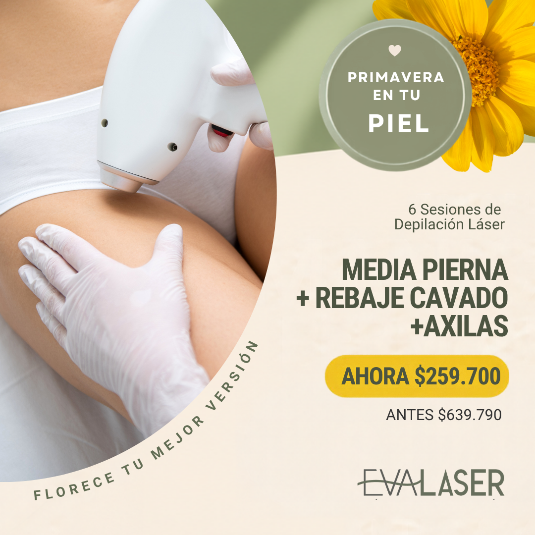 Depilación Láser | MEDIA PIERNA + REBAJE CAVADO + AXILAS