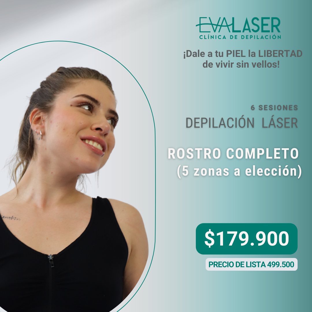 Depilación Láser: 6 sesiones en 5 Zonas Faciales a elección