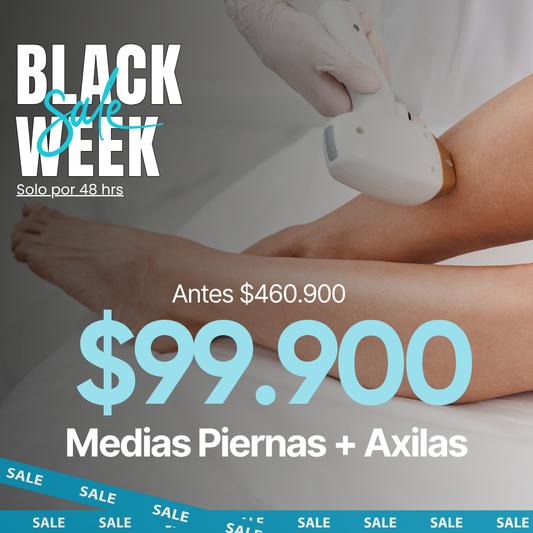 Medias Piernas + Axilas | 6 Sesiones Depilación Láser