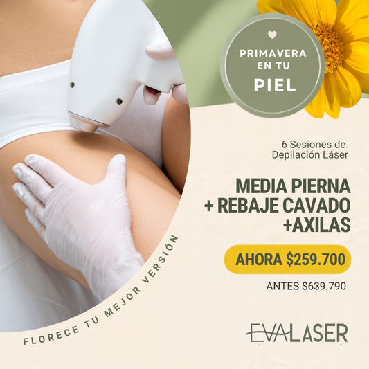 Depilación Láser | MEDIA PIERNA + REBAJE CAVADO + AXILAS