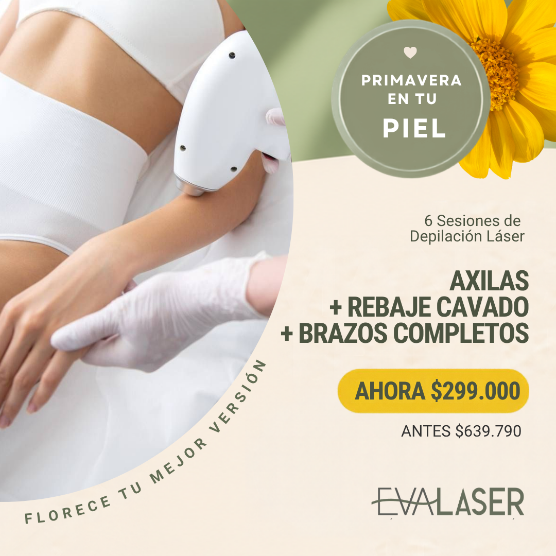 Depilación Láser | REBAJE CAVADO + BRAZOS COMPLETOS + AXILAS