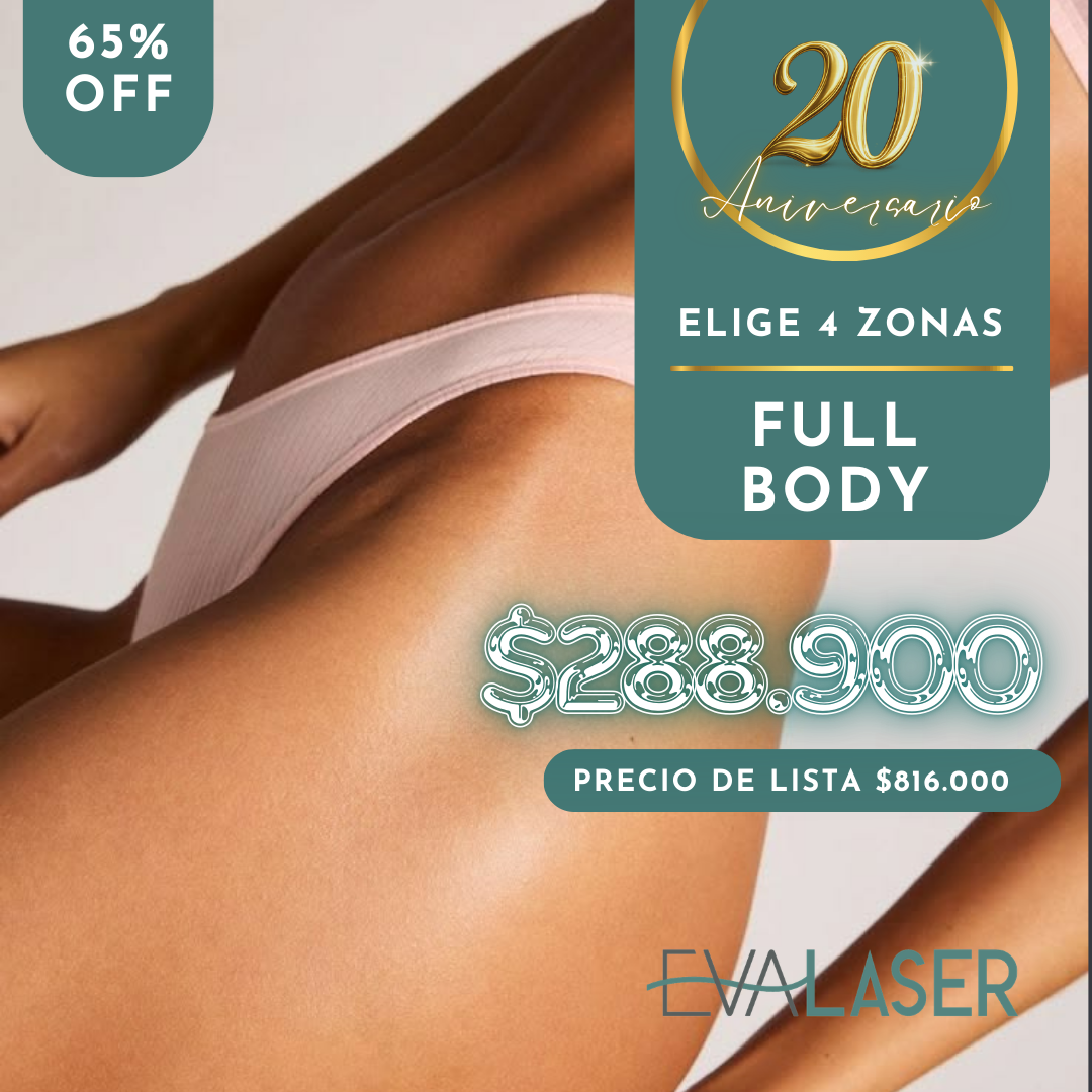 Full Body: 6 sesiones en 4 zonas a elección